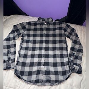 Merona Black and Gray Cotton Flannel Shirt